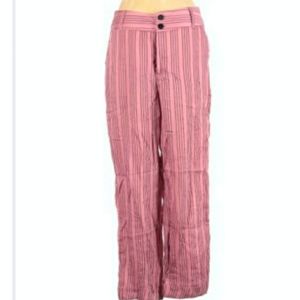 Zara TRF Collection Mauve Striped Pants Black Stripes Small Breezy